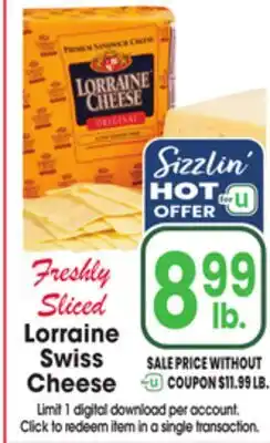 Jewel-Osco Lorraine Swiss Cheese offer