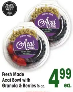 Jewel-Osco Fresh Made Acai Bowl with Granola & Berries offer