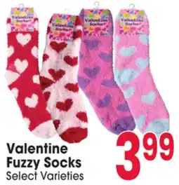 Jewel-Osco Valentine Fuzzy Socks offer