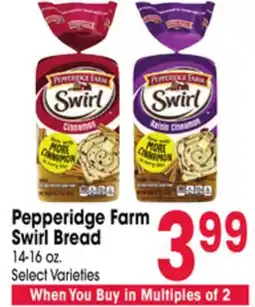Jewel-Osco Pepperidge Farm Swirl Bread offer
