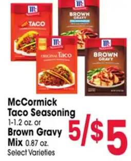 Jewel-Osco McCormick Taco Seasoning 1-1.2 oz. or Brown Gravy Mix 0.87 oz offer