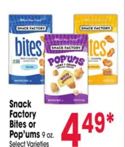 Jewel-Osco Snack Factory Bites or Pop'ums offer