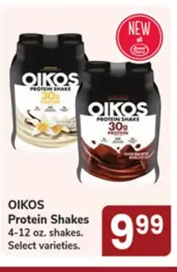 Jewel-Osco OIKOS Protein Shakes offer