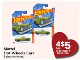 Jewel-Osco Mattel Hot Wheels Cars offer