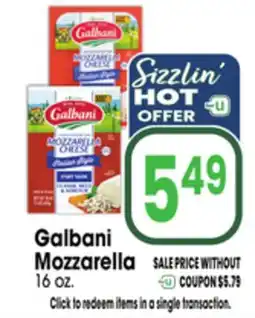 Jewel-Osco Galbani Mozzarella offer