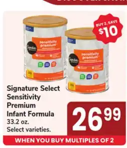 Jewel-Osco Signature Select Sensitivity Premium Infant Formula offer