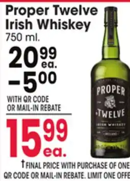 Jewel-Osco Proper Twelve Irish Whiskey offer