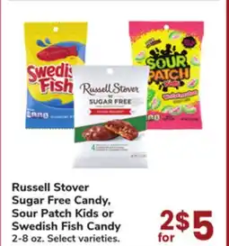 Jewel-Osco Russell Stover Sugar Free Candy, Sour Patch Kids or Swedish Fish Candy offer