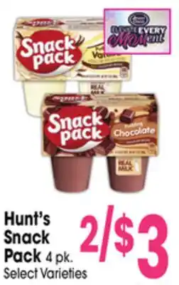 Jewel-Osco Hunt's Snack Pack offer