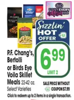 Jewel-Osco P.F. Chang's, Bertolli or Birds Eye Voila Skillet Meals offer