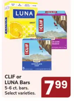 Jewel-Osco CLIF or LUNA Bars offer