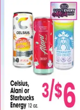 Jewel-Osco Celsius, Alani or Starbucks Energy offer