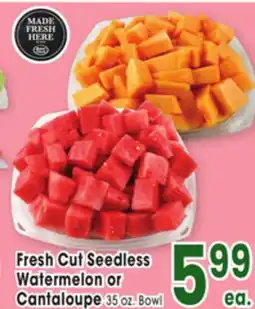 Jewel-Osco Fresh Cut Seedless Watermelon or Cantaloupe offer