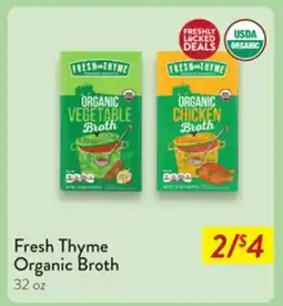 Fresh Thyme Fresh Thyme Organic Broth offer