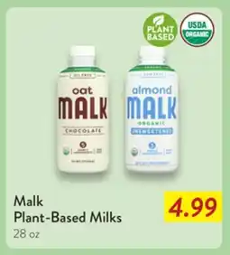 Fresh Thyme Malk Plant-Based Milks offer