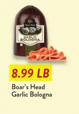Fresh Thyme Boar's Head Garlic Bologna offer