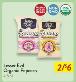Fresh Thyme Lesser Evil Organic Popcorn offer