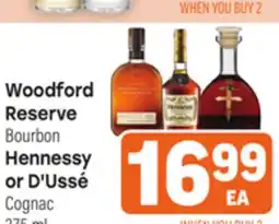 Tony’s Fresh Market Woodford Reserve Bourbon Hennessy or D'Ussé Cognac offer