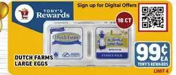 Tony’s Fresh Market DUTCH FARMS LARGE EGGS offer