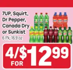 Tony’s Fresh Market 7UP, Squirt, Dr Pepper, Canada Dry or Sunkist offer