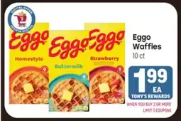 Tony’s Fresh Market Eggo Waffles offer