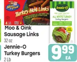 Tony’s Fresh Market Moo & Oink Sausage Links, 32 oz Jennie-O Turkey Burgers, 2 Lb offer