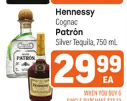 Tony’s Fresh Market Hennessy Cognac, Patrón Silver Tequila offer