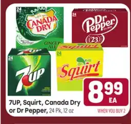 Tony’s Fresh Market 7UP, Squirt, Canada Dry or Dr Pepper offer
