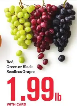 Mariano's Red, Green or Black Seedless Grapes offer