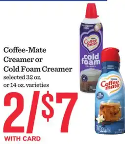 Mariano's Coffee-Mate Creamer or Cold Foam Creamer offer