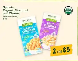 Sprouts Farmers Market Sprouts Organic Macaroni and Cheese offer