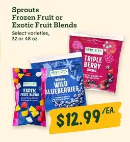 Sprouts Farmers Market Sprouts Frozen Fruit or Exotic Fruit Blends offer