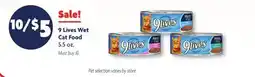 Family Dollar 9 Lives Wet Cat Food offer
