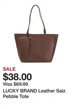 Marshalls LUCKY BRAND Leather Salz Pebble Tote offer