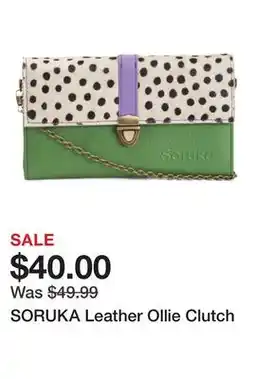 Marshalls SORUKA Leather Ollie Clutch offer