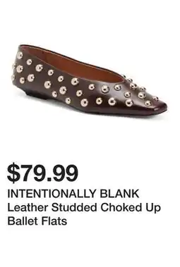 Marshalls INTENTIONALLY BLANK Leather Studded Choked Up Ballet Flats offer