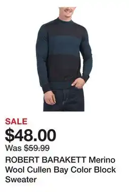 Marshalls ROBERT BARAKETT Merino Wool Cullen Bay Color Block Sweater offer
