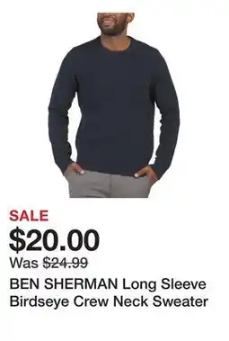 Marshalls BEN SHERMAN Long Sleeve Birdseye Crew Neck Sweater offer