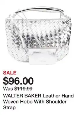 Marshalls WALTER BAKER Leather Hand Woven Hobo With Shoulder Strap offer