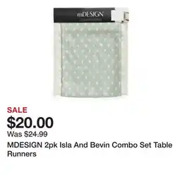 Marshalls MDESIGN 2pk Isla And Bevin Combo Set Table Runners offer
