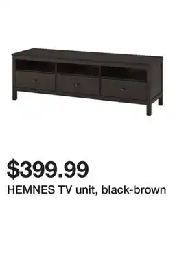 Ikea HEMNES TV unit, black-brown offer