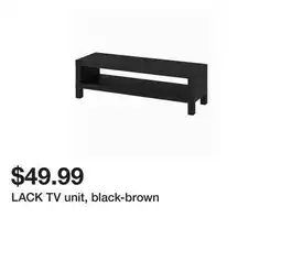 Ikea LACK TV unit, black-brown offer
