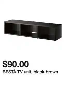 Ikea BESTÅ TV unit, black-brown offer