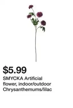 Ikea SMYCKA Artificial flower, indoor/outdoor Chrysanthemums/lilac offer