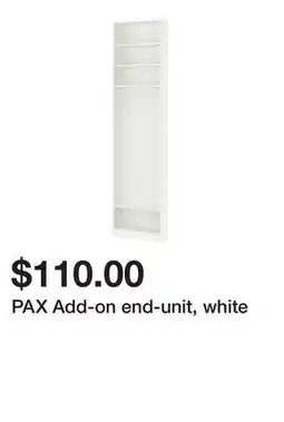 Ikea PAX Add-on end-unit, white offer