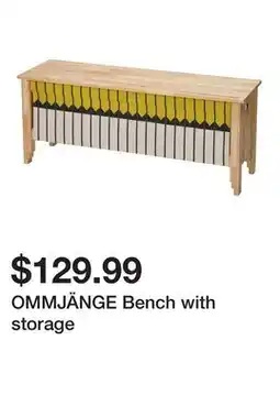 Ikea OMMJÄNGE Bench with storage offer
