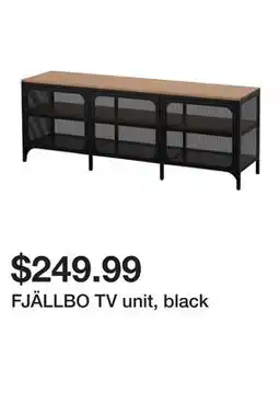 Ikea FJÄLLBO TV unit, black offer