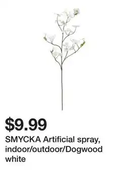 Ikea SMYCKA Artificial spray, indoor/outdoor/Dogwood white offer