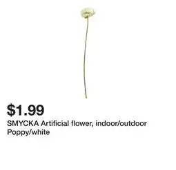 Ikea SMYCKA Artificial flower, indoor/outdoor Poppy/white offer