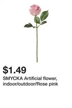 Ikea SMYCKA Artificial flower, indoor/outdoor/Rose pink offer